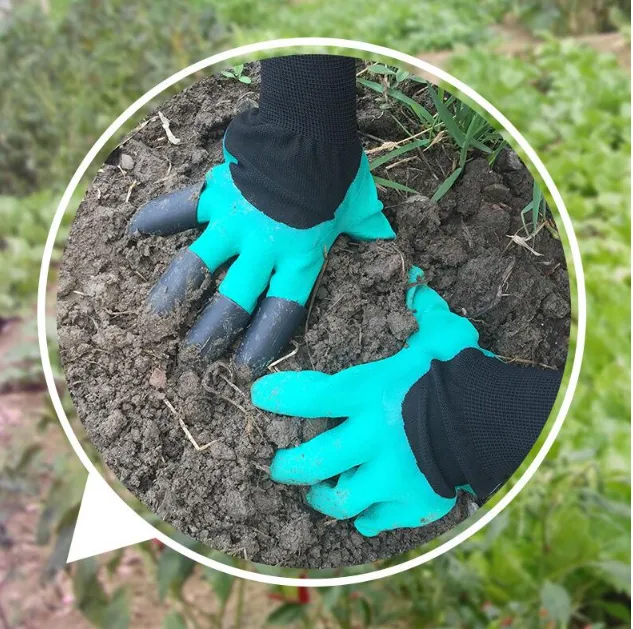 1 Pair Safety Gloves Garden Gloves Rubber TPR Thermo Plastic Builders Work ABS Plastic Claws
