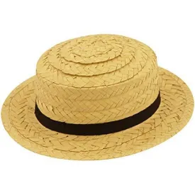 1920s Boater Hat, Summer Hat, Straw
