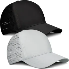 2 Pack Oversize Baseball Cap, Waterproof Running Hat Size 8, Large Baseball Hat for Large Heads Men