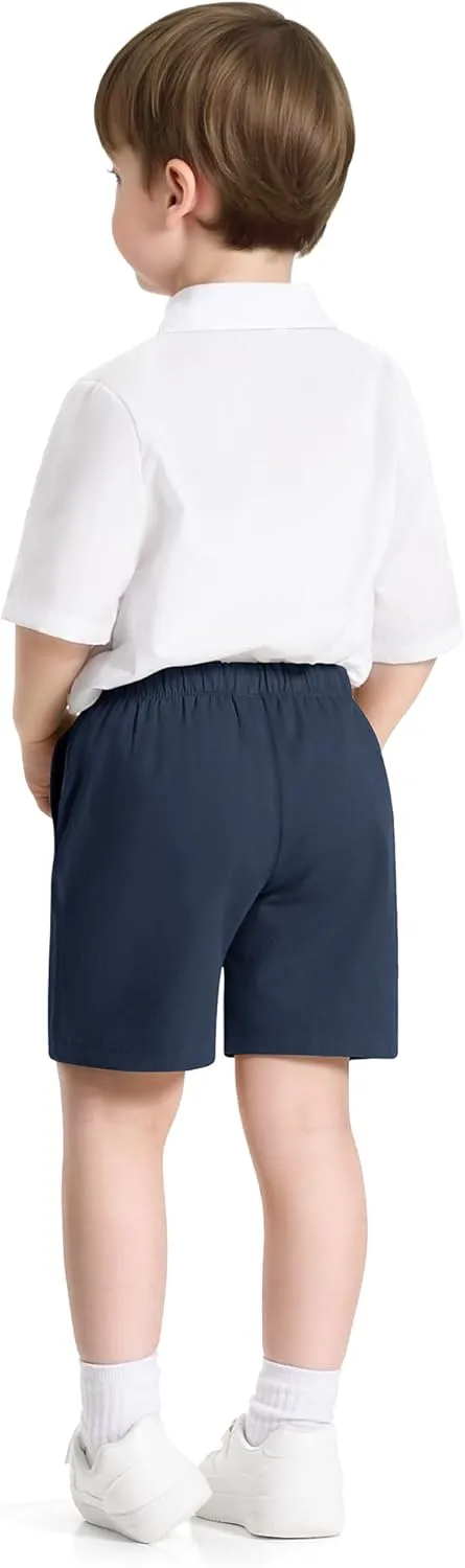 3 Pack Toddler Boys Shorts Baby Boy Summer Uniform Clothes Pull On Jogger Short Size 18M-5T