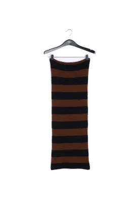 Afluffy striped scarf