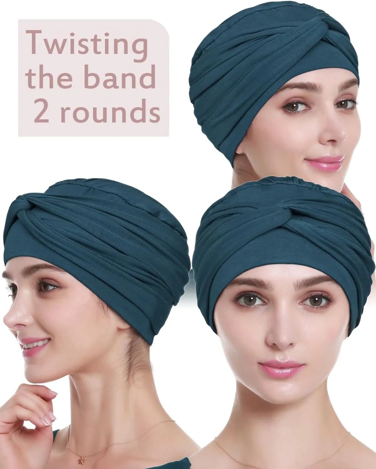 Alnorm Chemo Headwear, Viscose Hat for Women, Head Wraps Scarf Turban for Ladies