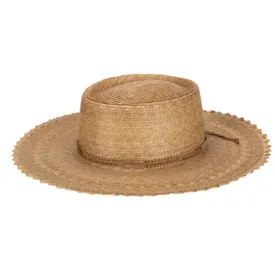 Athena Philippine Buri Straw Telescope Boater Hat