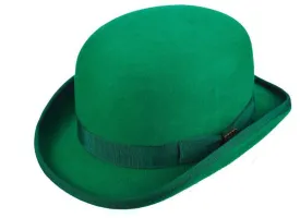 B Scala Wool Felt Bowler Derby Satin Lined Hat, Color Kelly Green,Style#WF507