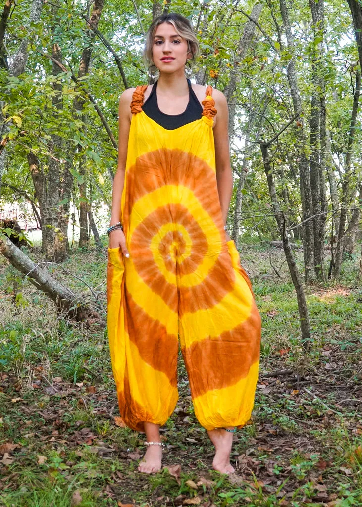 Barefoot Vibes Racerback Dungarees Jumpsuit Romper