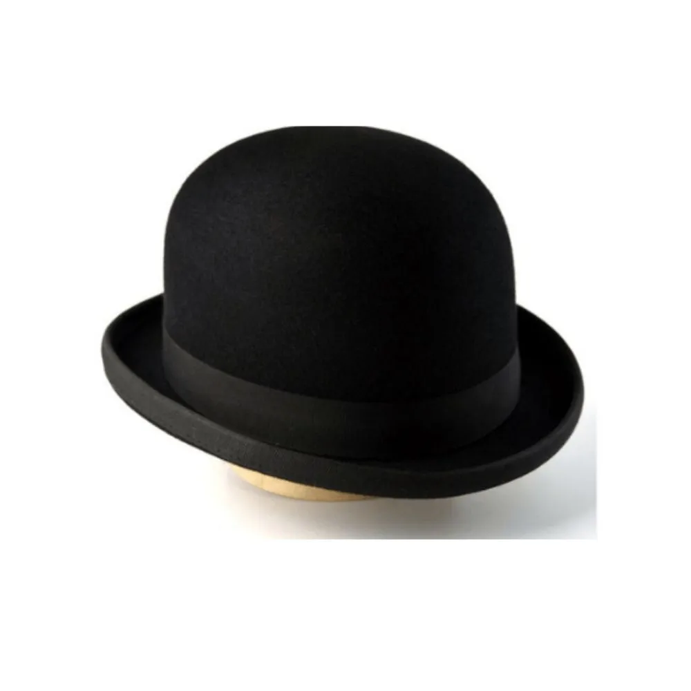 Black Bowler Leather Top Hat