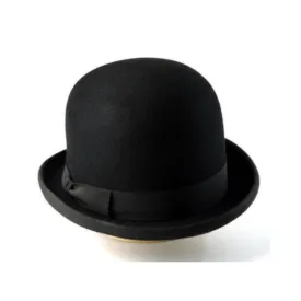 Black Bowler Leather Top Hat
