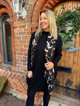 Black Pocket Jumper Dress Olivia