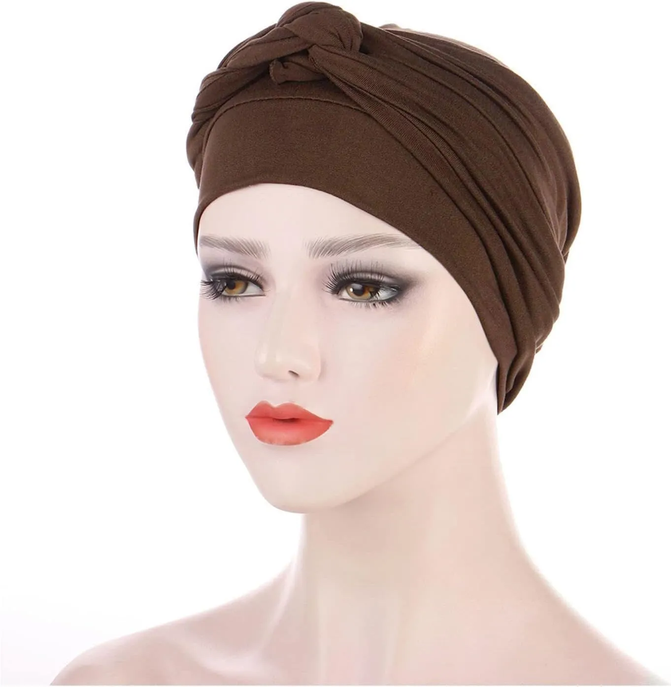 Bohemian Headwear Wrap Ethnic Head Cover Hat Cap Braid Beanie Turban Cancer Pre-Tied Hair Cancer Hair Loss Headwrap