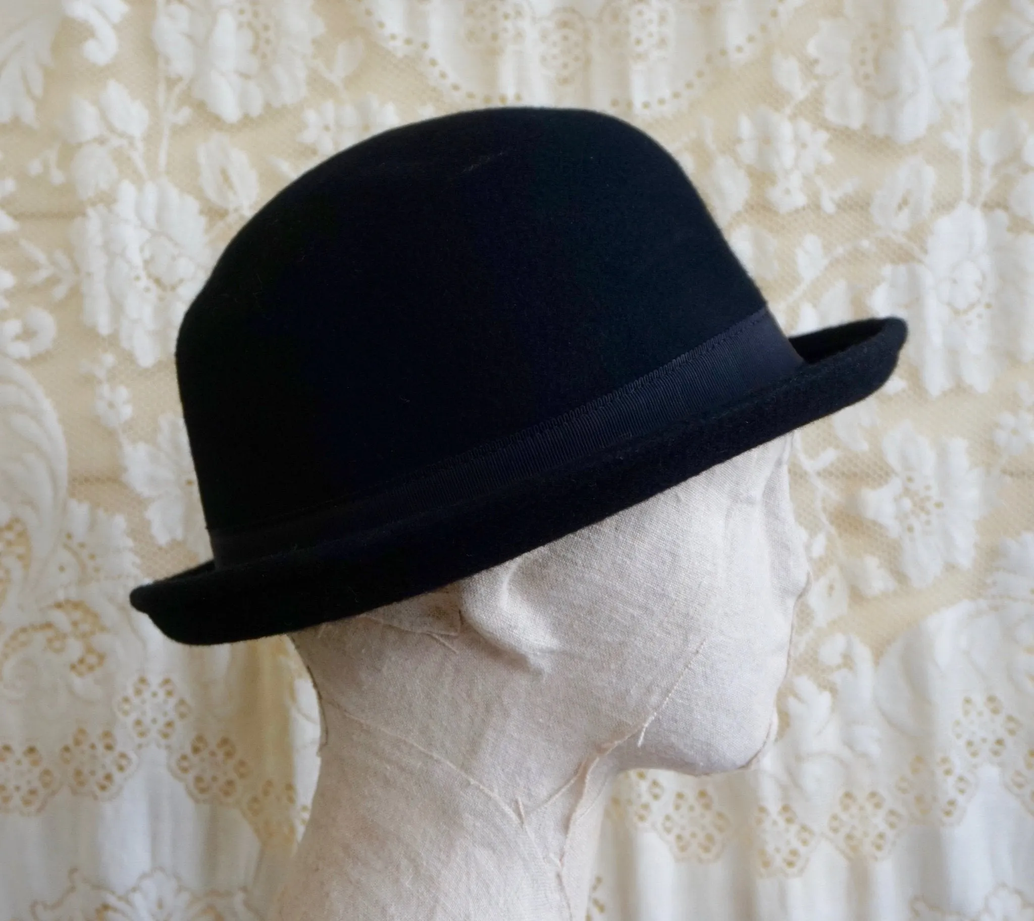 Bowler Hat Black Wool