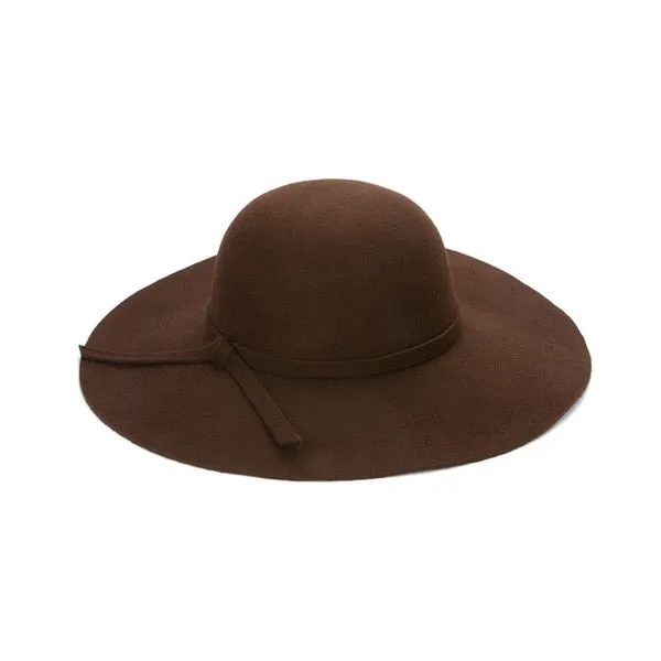 Chapeau  Casual Fedora Cap Wide Brimmed Dome Hats High Quality Wool Floppy