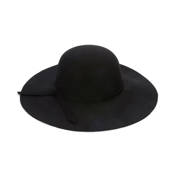 Chapeau  Casual Fedora Cap Wide Brimmed Dome Hats High Quality Wool Floppy