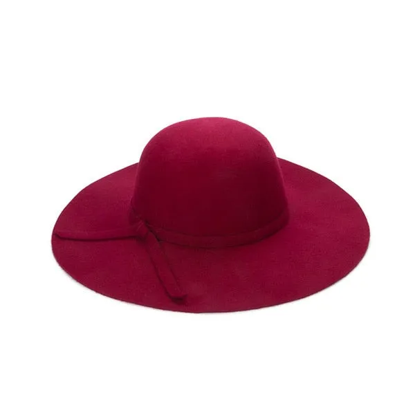 Chapeau  Casual Fedora Cap Wide Brimmed Dome Hats High Quality Wool Floppy