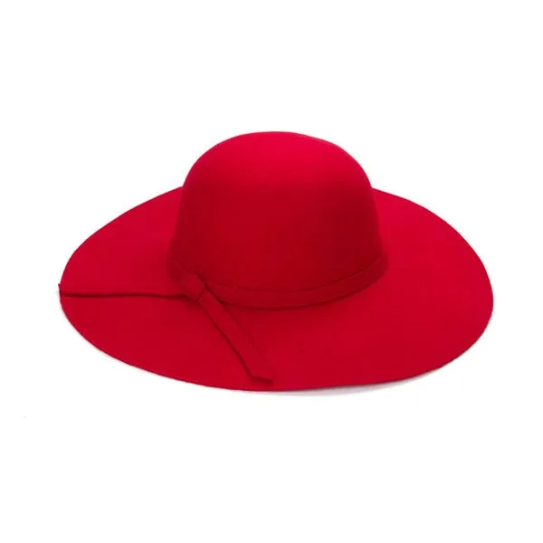 Chapeau  Casual Fedora Cap Wide Brimmed Dome Hats High Quality Wool Floppy
