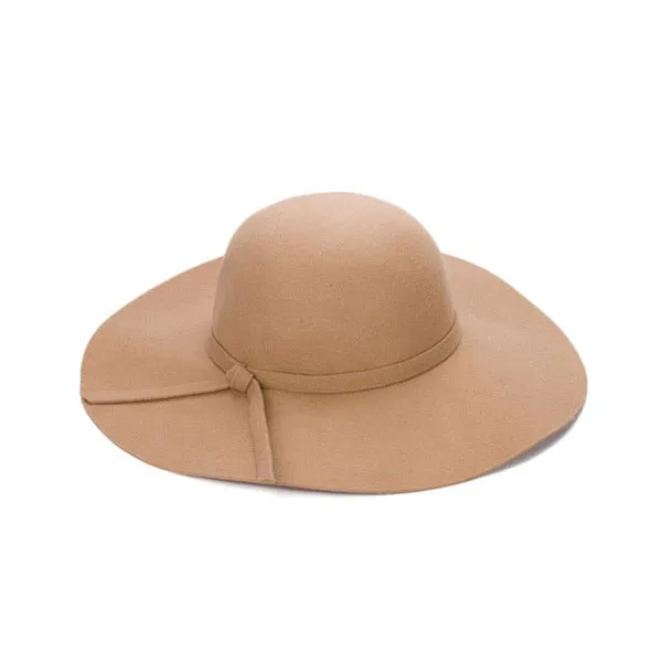 Chapeau  Casual Fedora Cap Wide Brimmed Dome Hats High Quality Wool Floppy