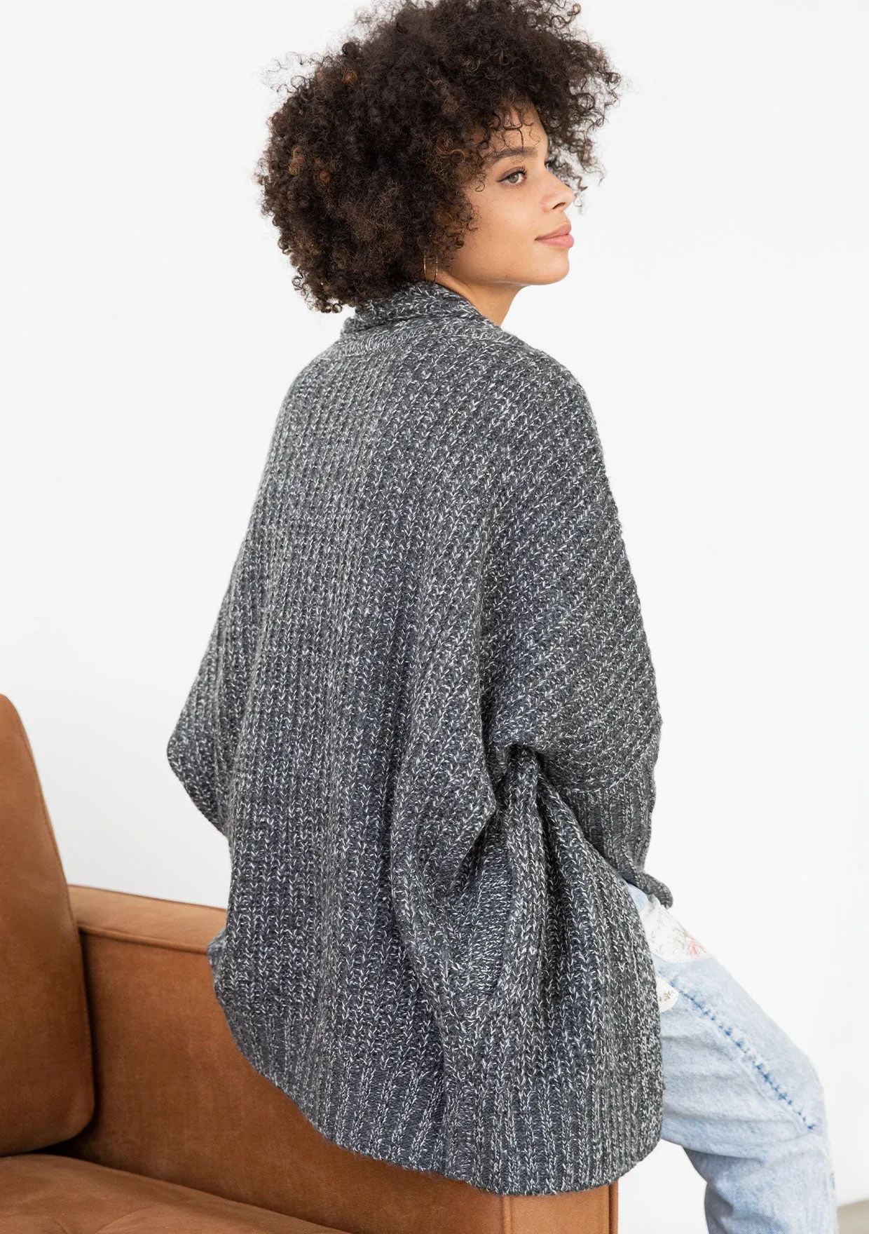 Chunky Knit Open Front Cardigan