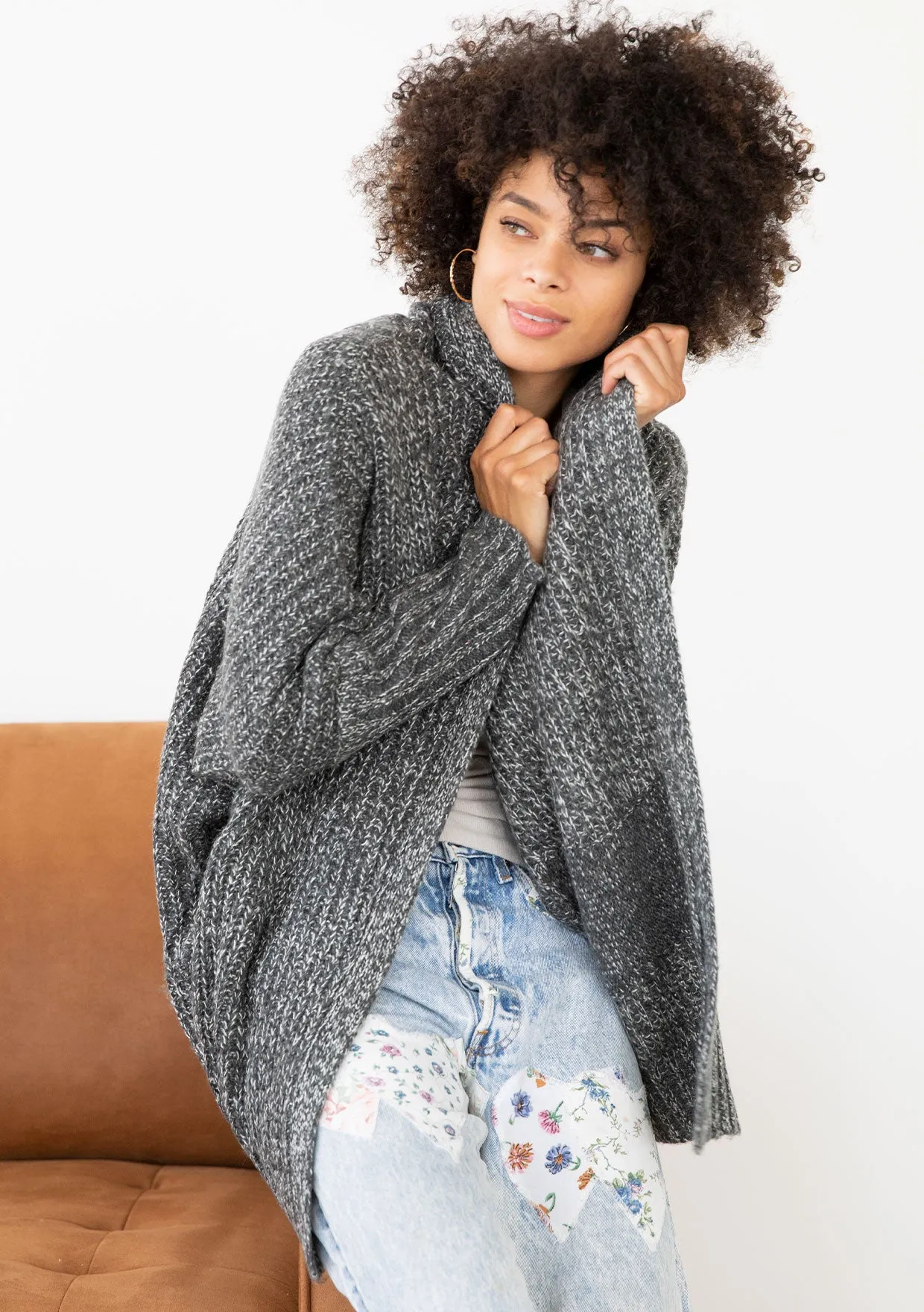 Chunky Knit Open Front Cardigan