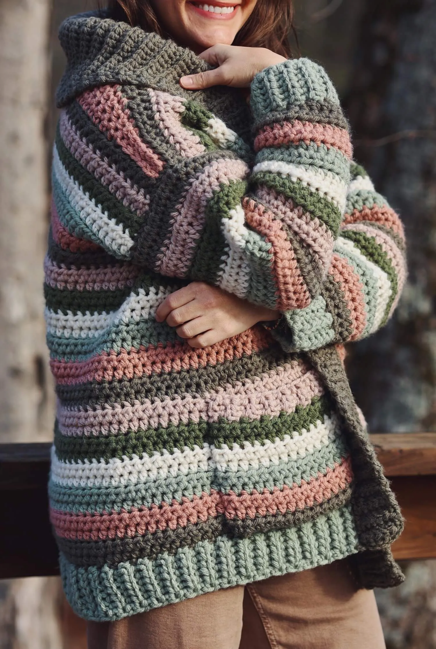 Crochet Kit - Colorstripe Cardi