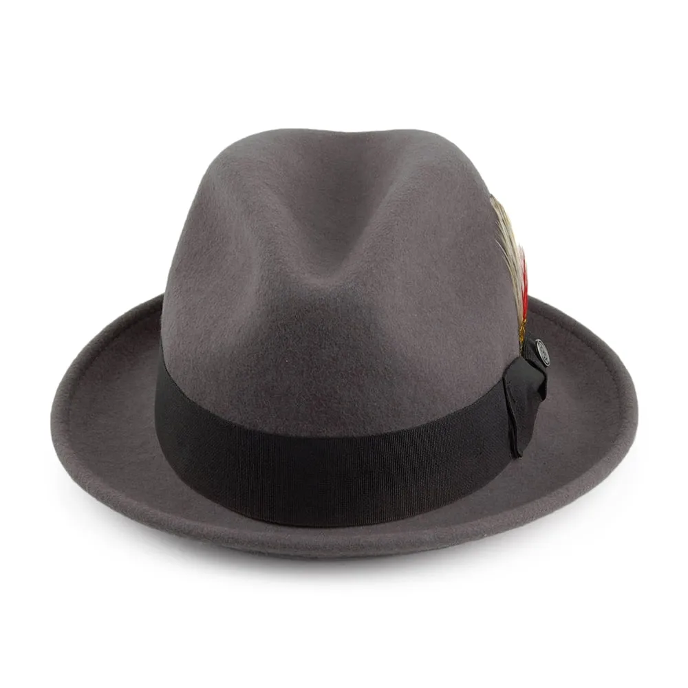 Crushable Blues Trilby Hat - Grey
