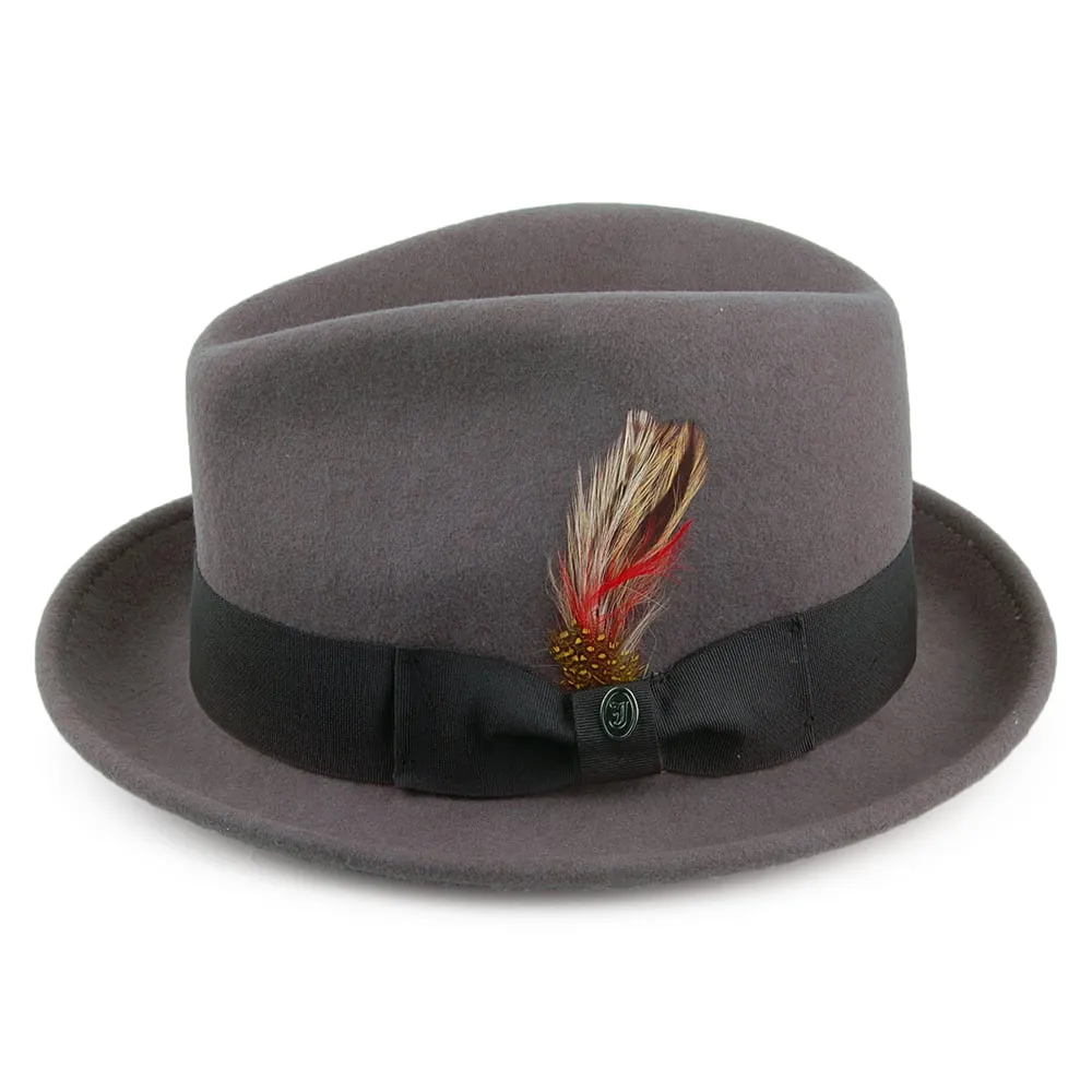 Crushable Blues Trilby Hat - Grey