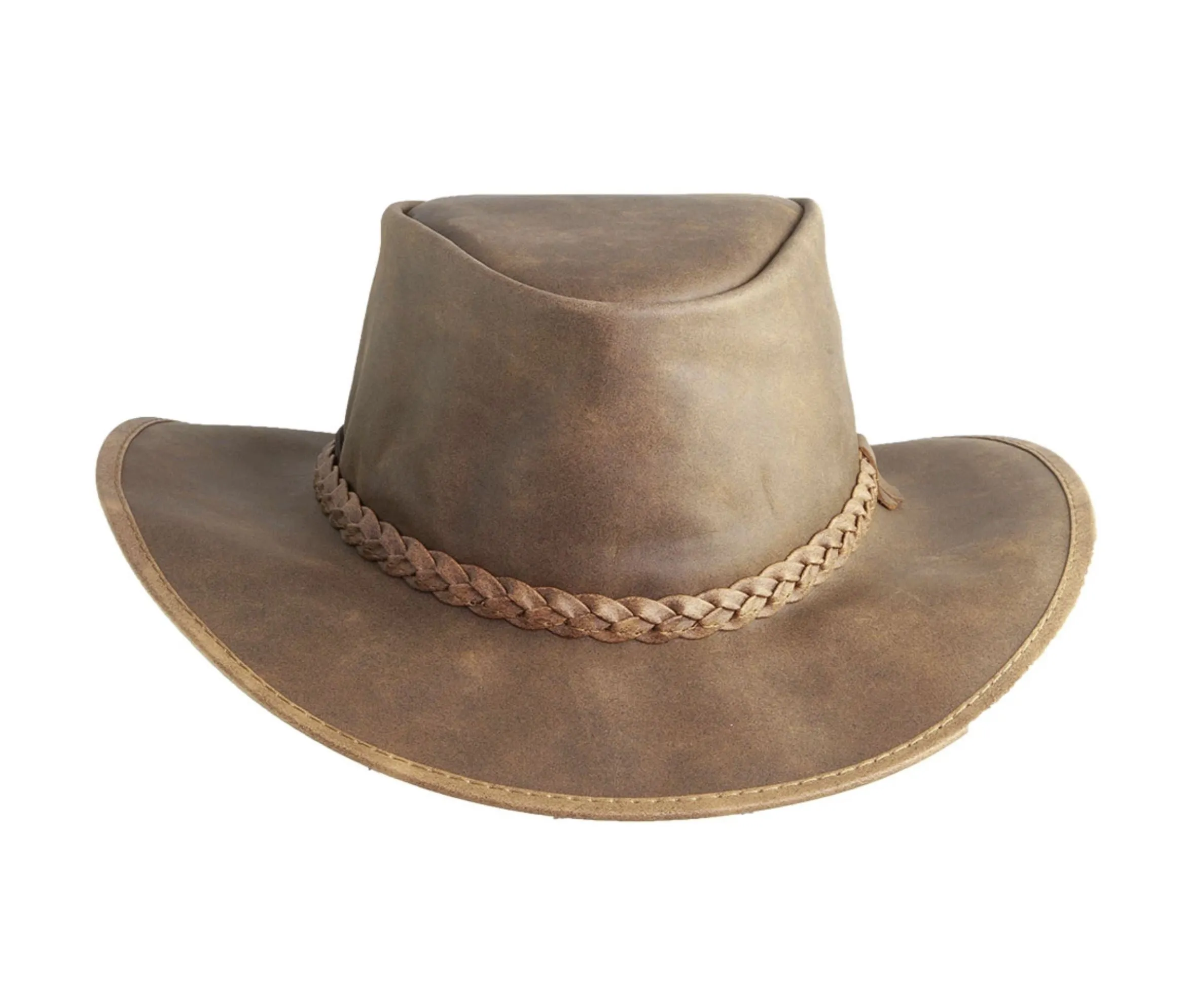 Crusher Outback Leather Hat | Copper - Made in USA Clearance Final Sale