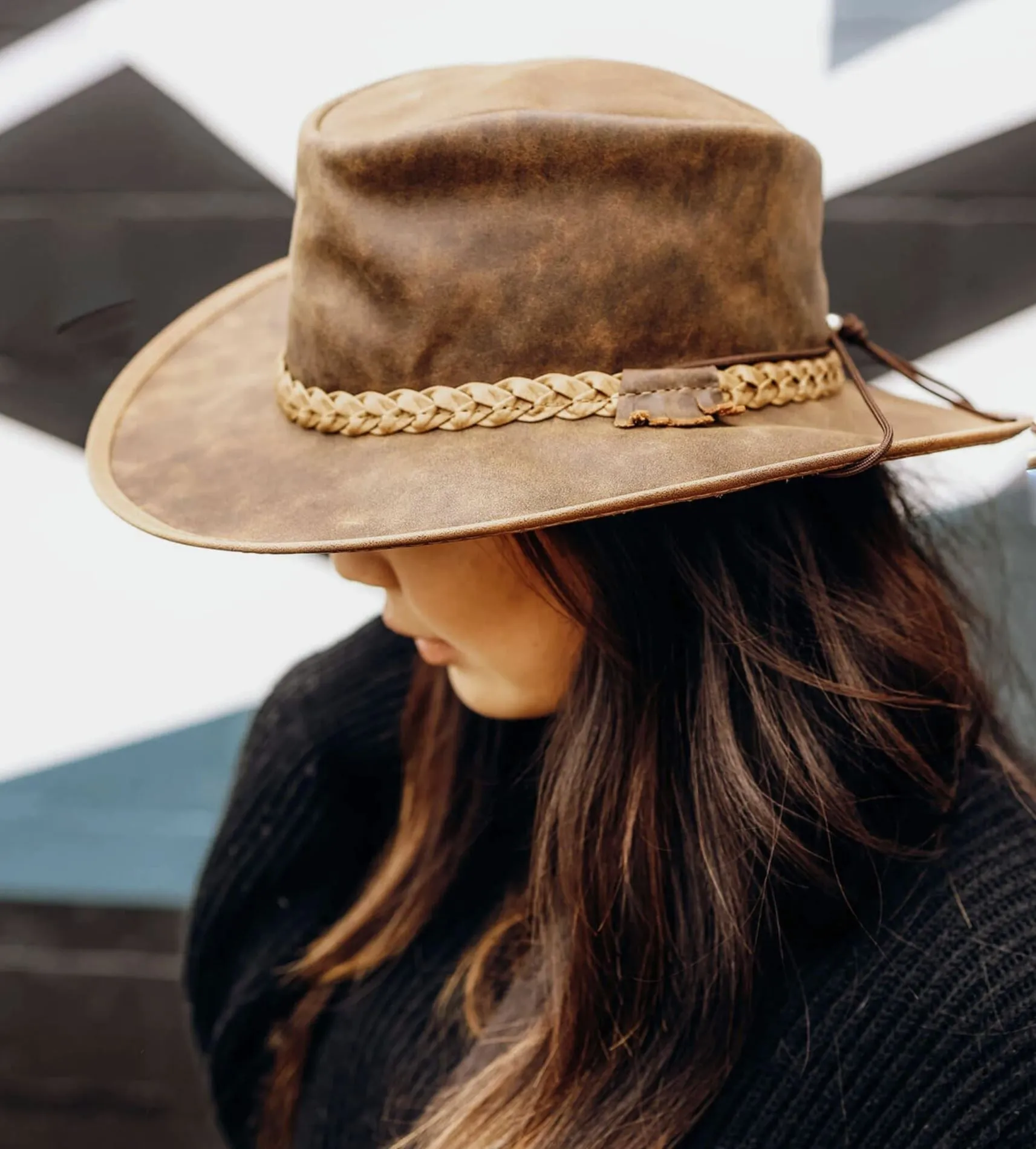 Crusher Outback Leather Hat | Copper - Made in USA Clearance Final Sale