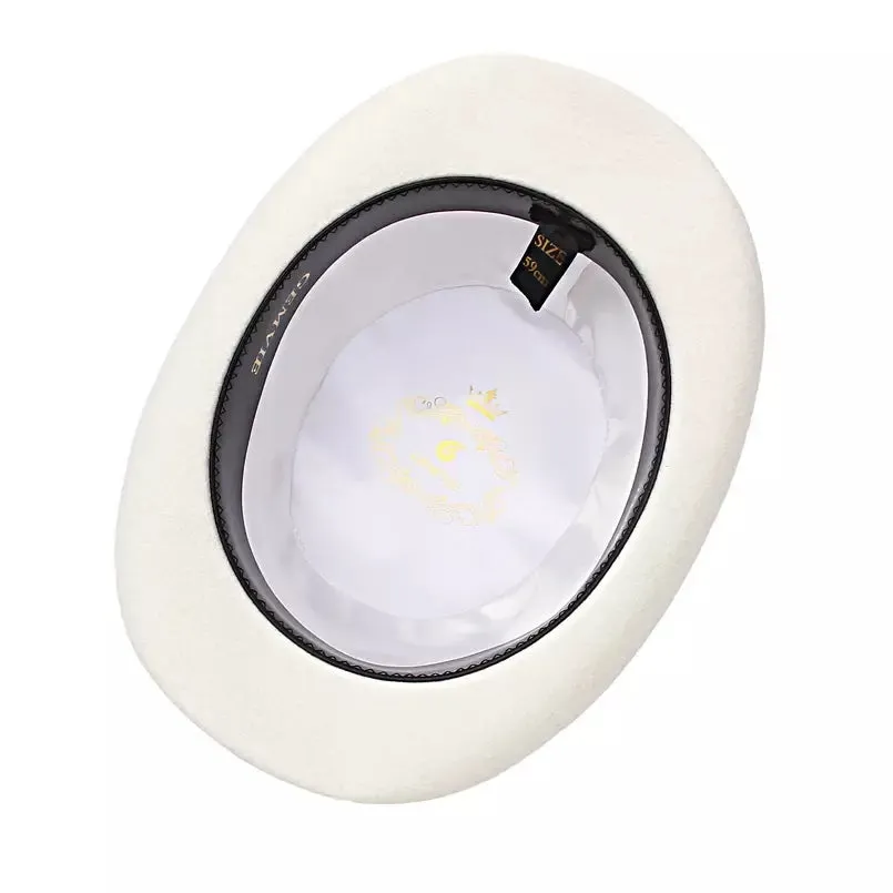 Derby White Scottish Wool Bowler Hat