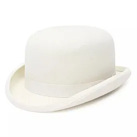 Derby White Scottish Wool Bowler Hat