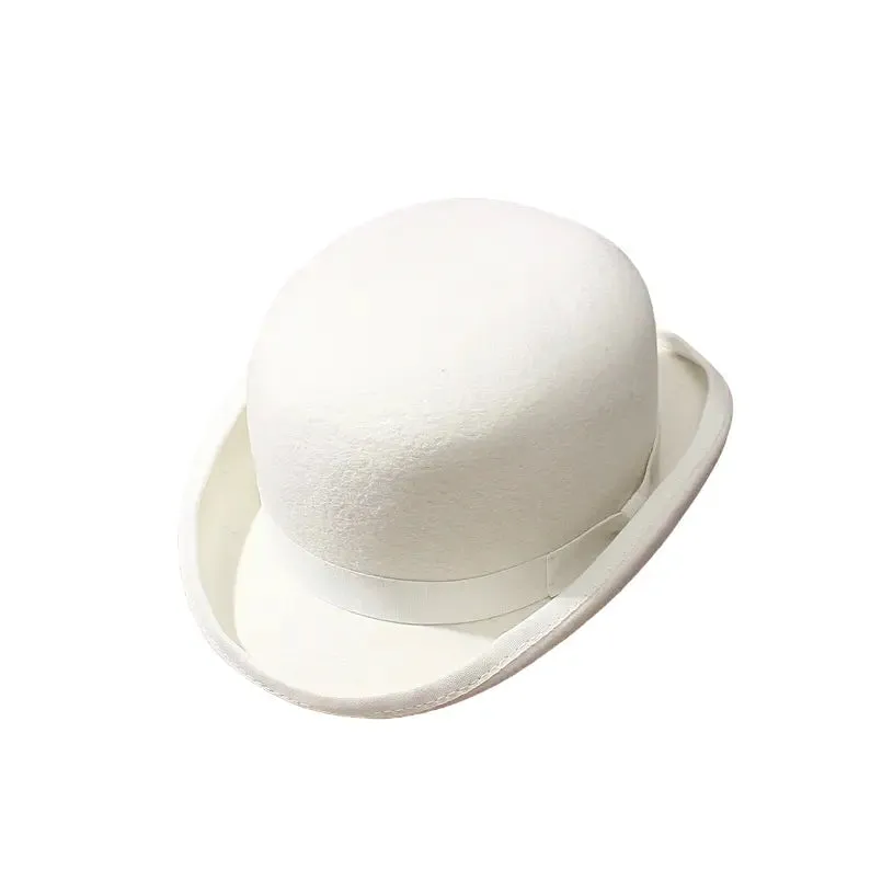 Derby White Scottish Wool Bowler Hat