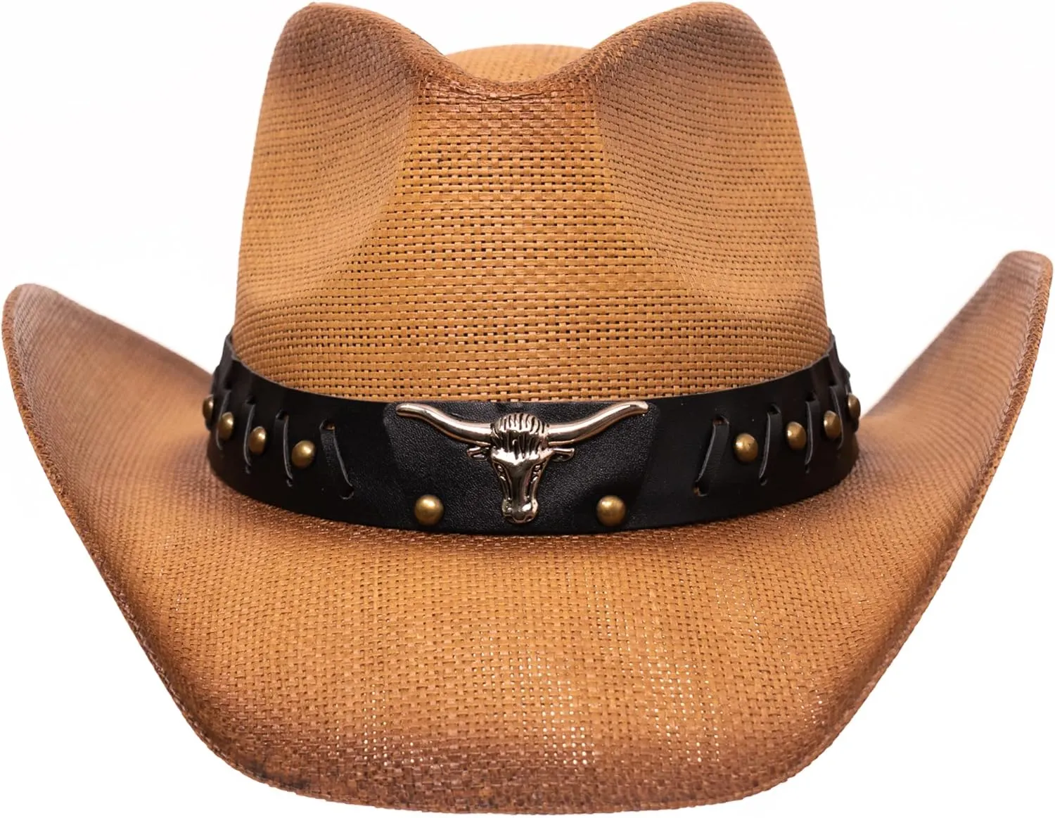 grinderPUNCH Western Outback Cowboy Hat Men's Women's Style Classic Straw Western Cowgirl Hat