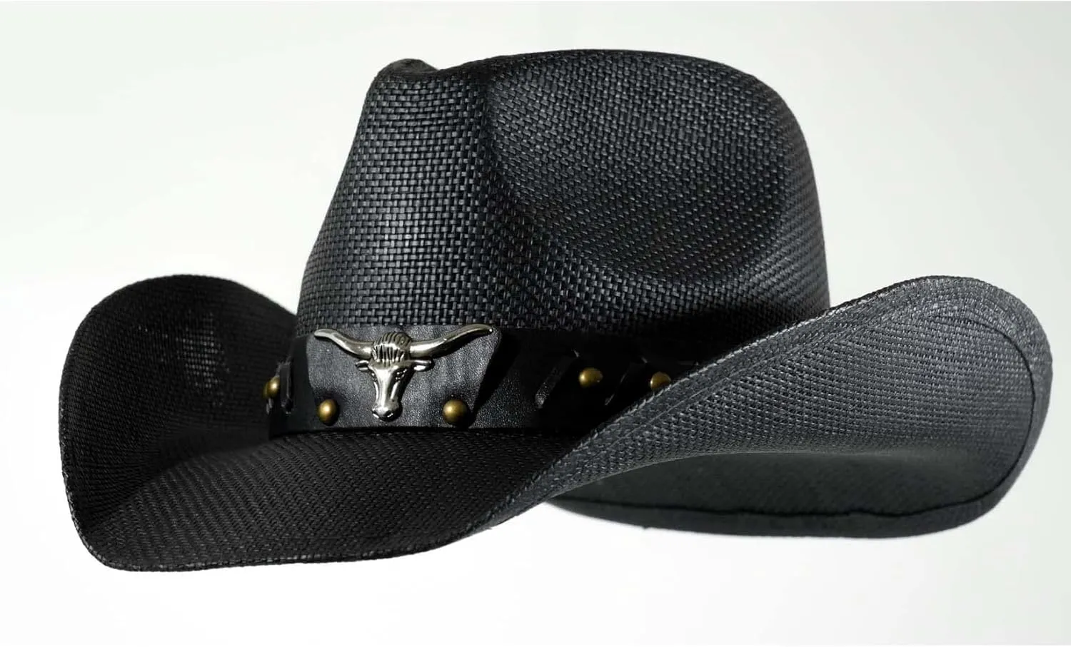 grinderPUNCH Western Outback Cowboy Hat Men's Women's Style Classic Straw Western Cowgirl Hat