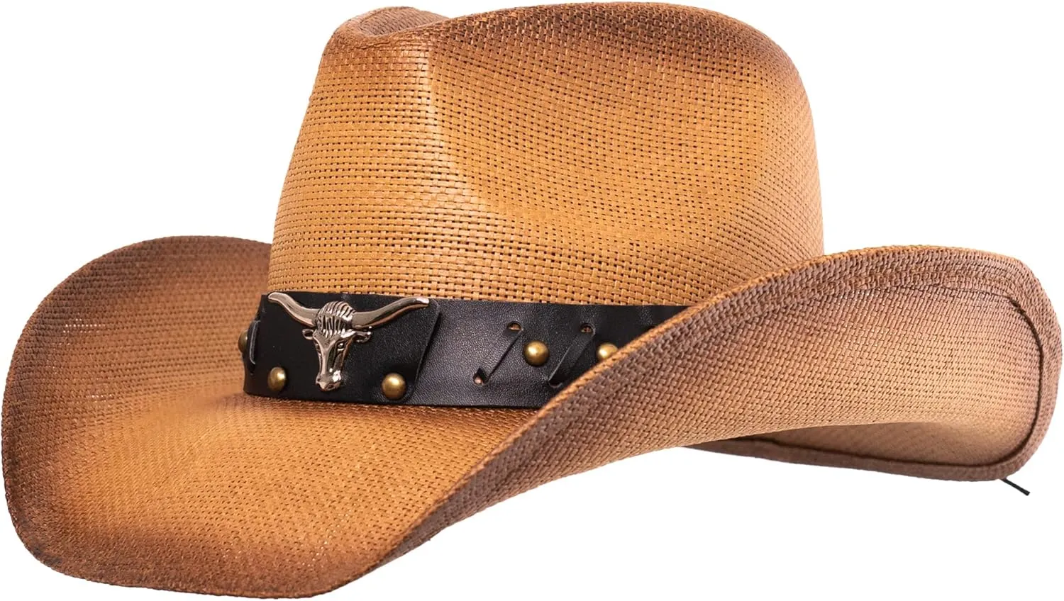 grinderPUNCH Western Outback Cowboy Hat Men's Women's Style Classic Straw Western Cowgirl Hat