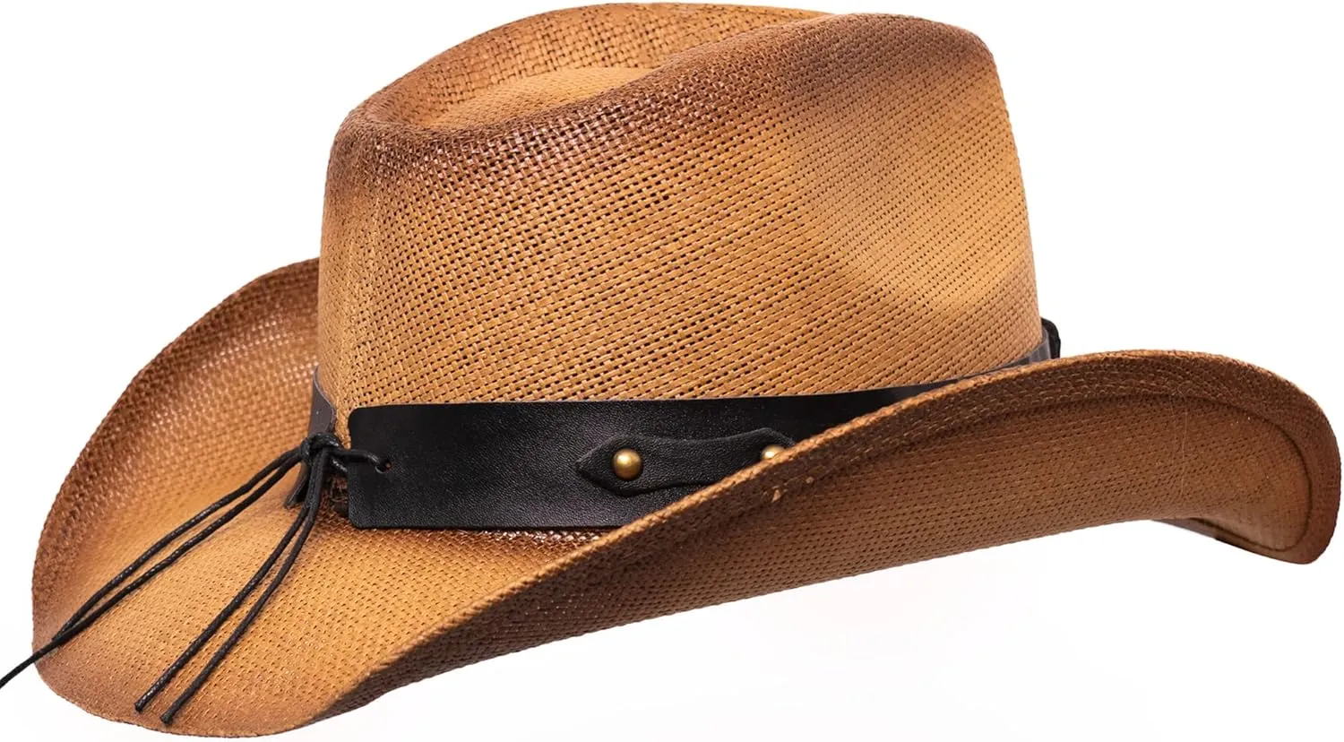 grinderPUNCH Western Outback Cowboy Hat Men's Women's Style Classic Straw Western Cowgirl Hat
