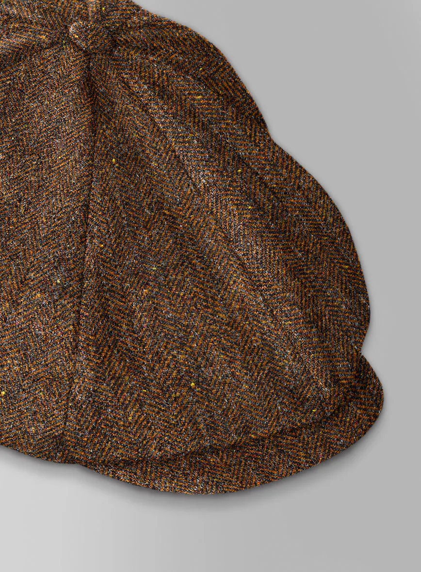 Haberdasher Autumn Rust Tweed Newsboy Cap