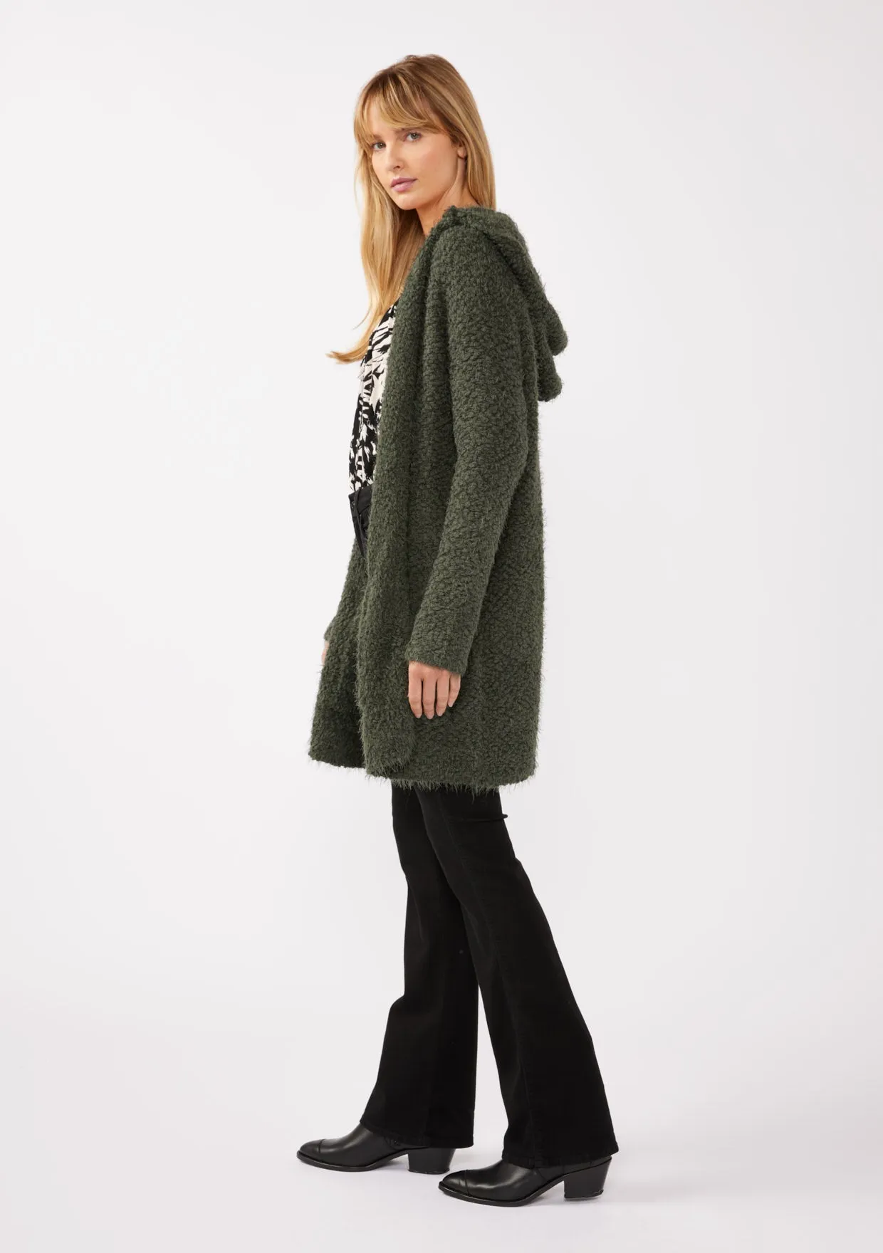 Hooded Cardigan with Pockets