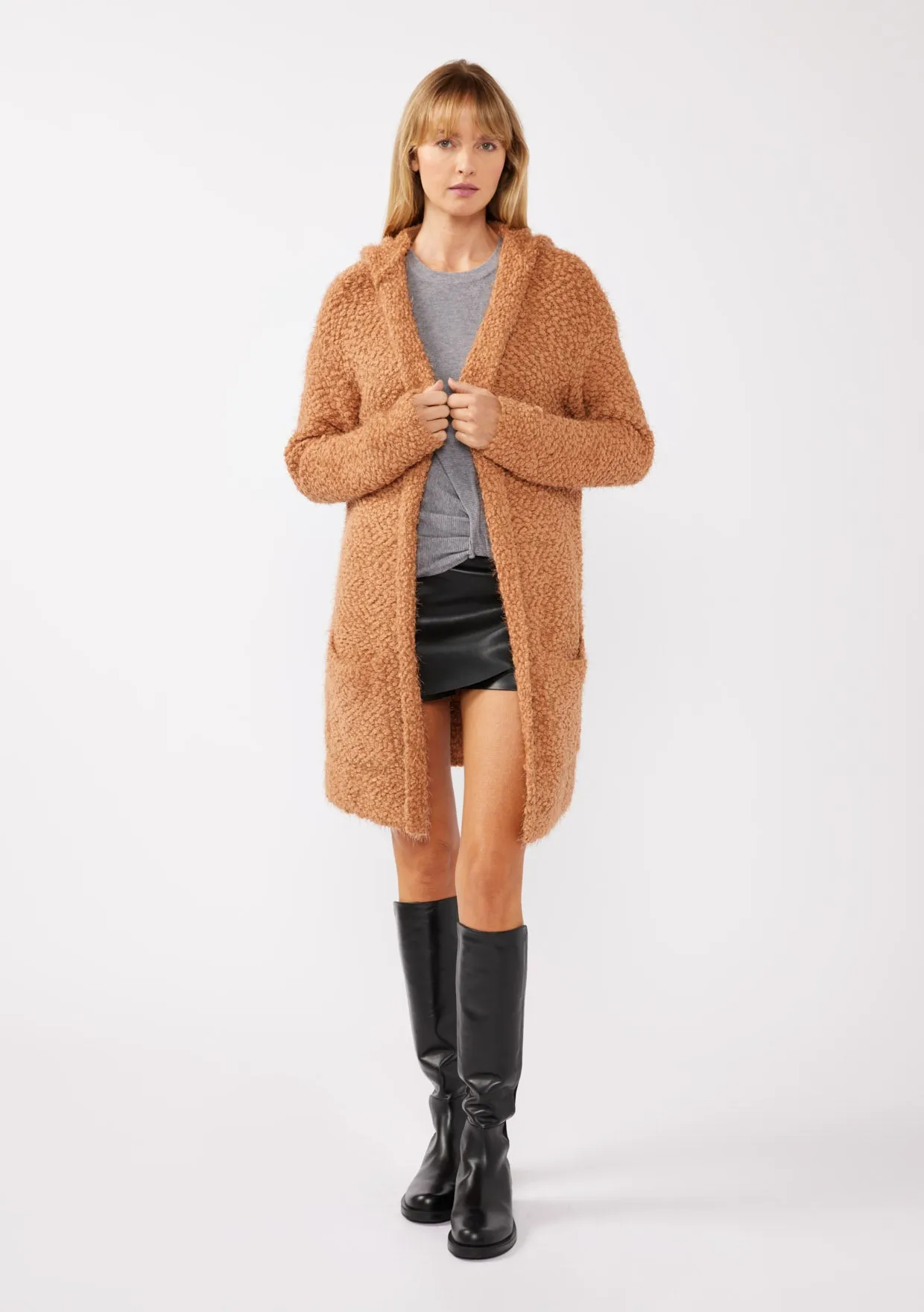 Hooded Cardigan with Pockets
