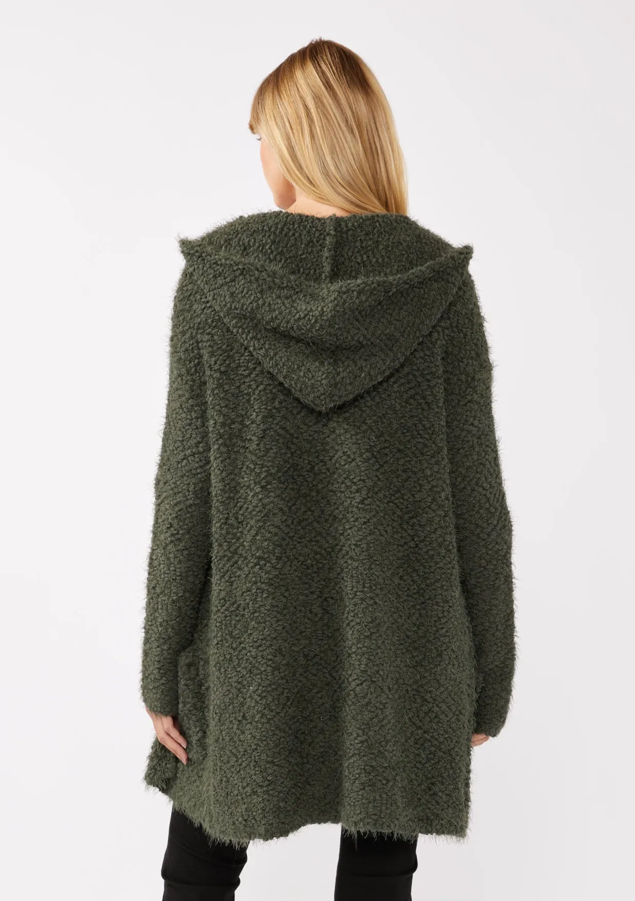 Hooded Cardigan with Pockets