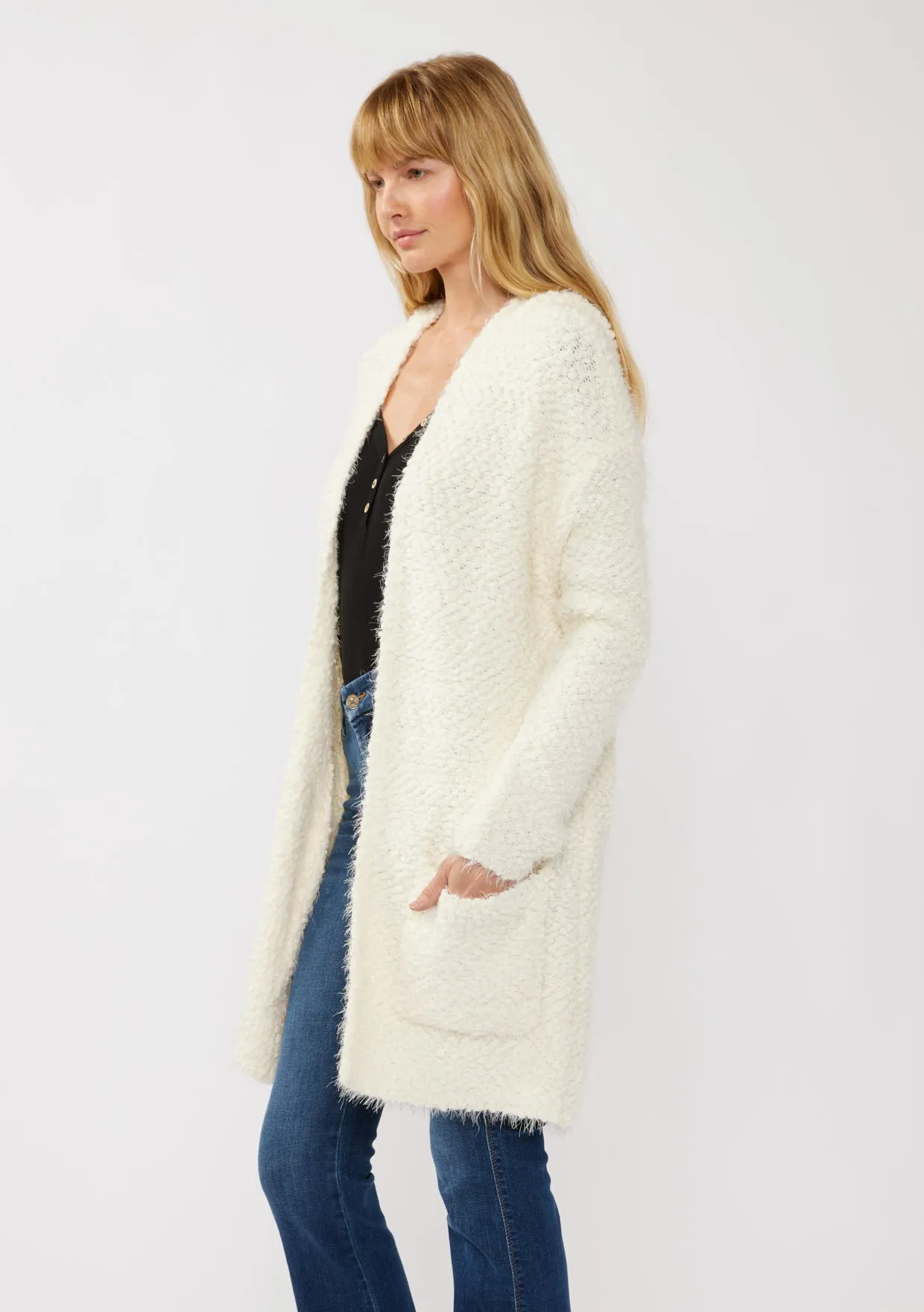 Hooded Cardigan with Pockets