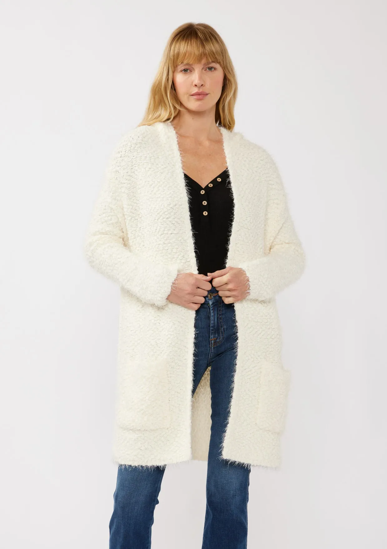 Hooded Cardigan with Pockets