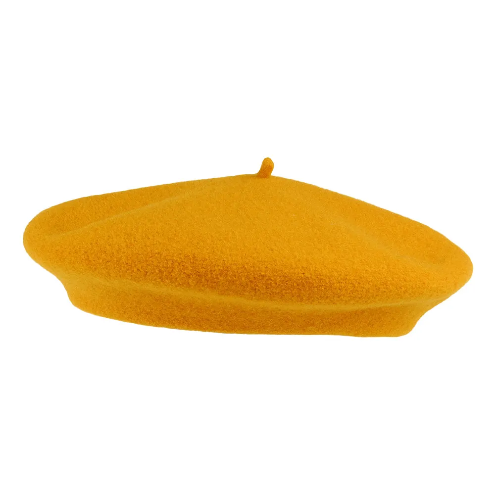 Héritage par Laulhère Kids Petit Basque Merino Wool Beret - Mustard
