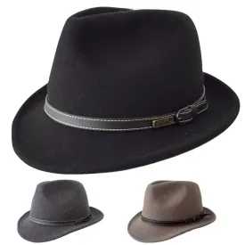 JACARU Australian Wool Hat Trilby Fedora 100% WOOL Crushable 1848