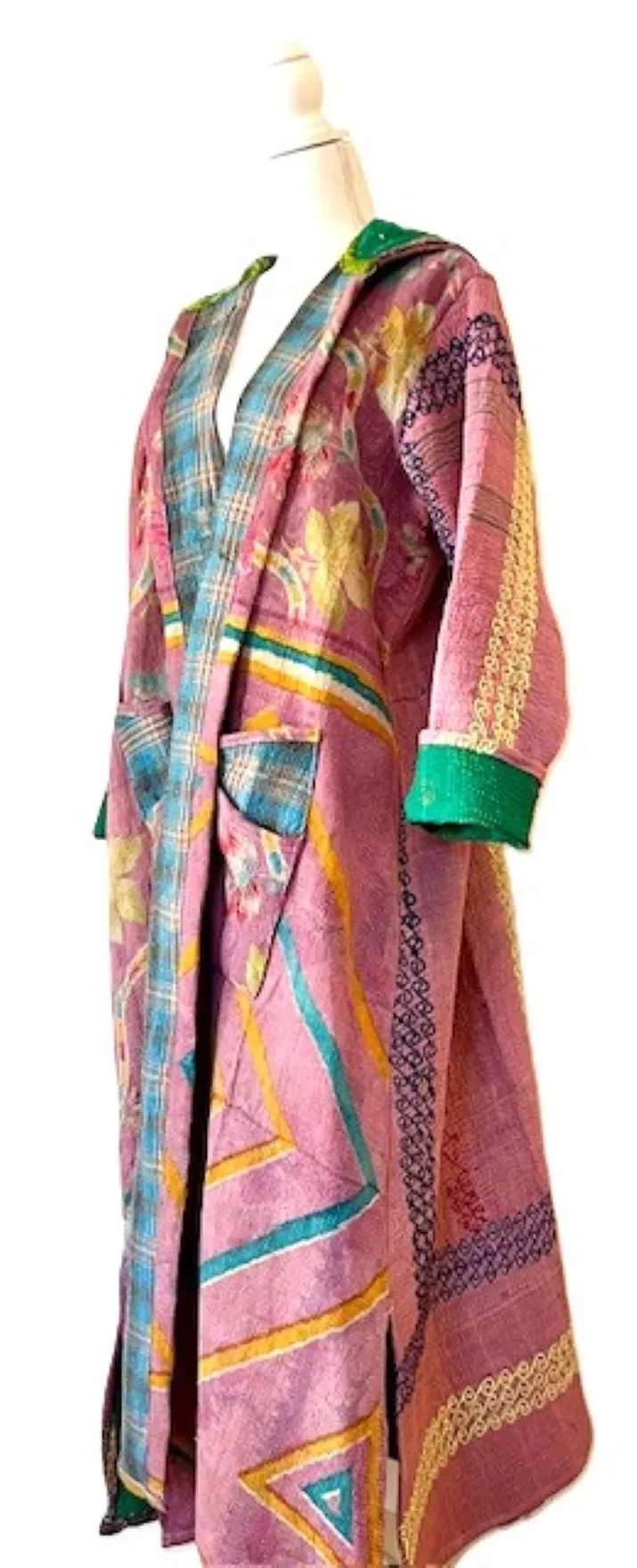 Kantha Bae New Style Rising Sun Coat Comfortable and Warm. Pastel.