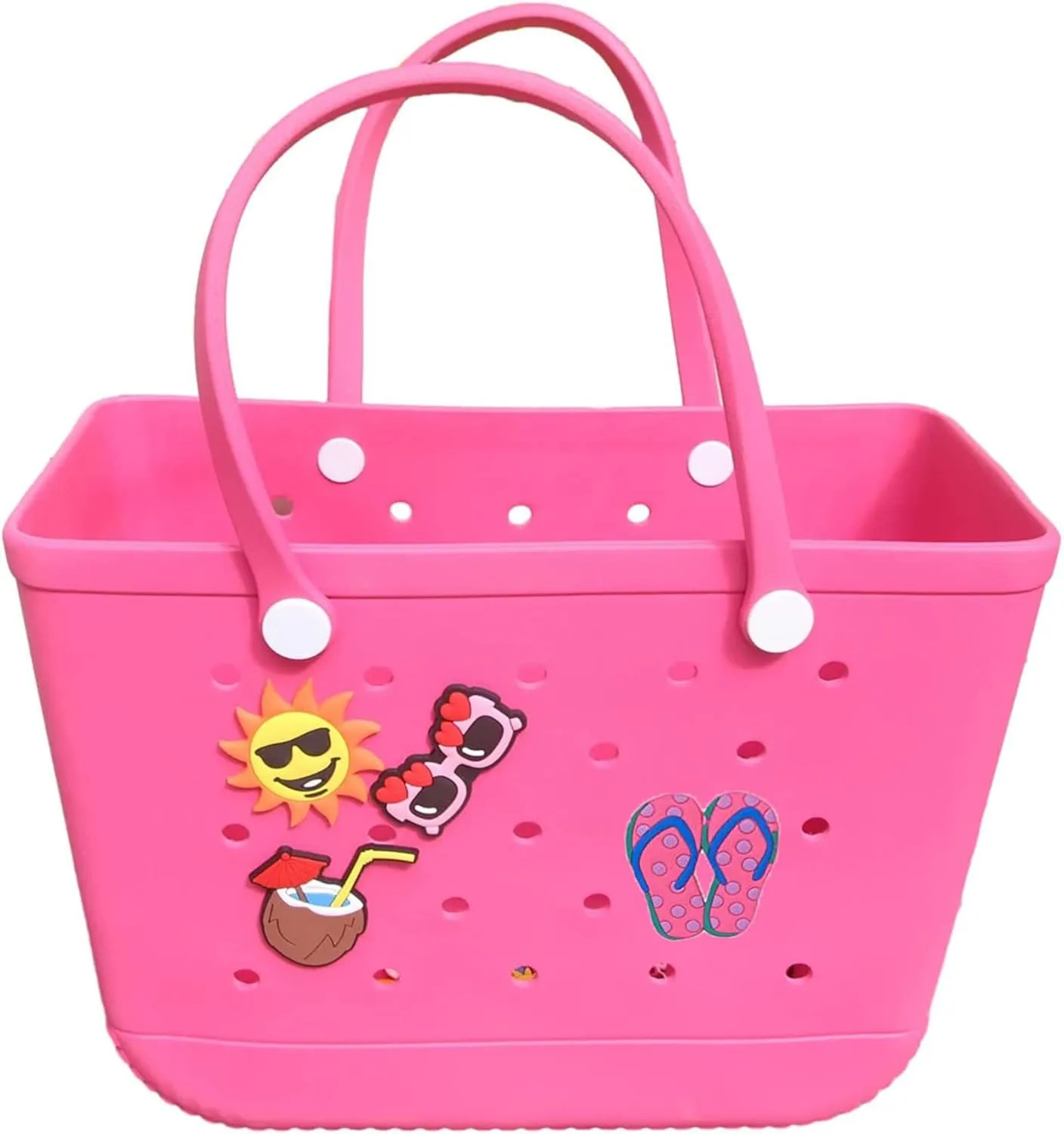 Lckaey Oversized rubber beach bag Accessories PVC Rubber Inserts Charms for Bogg Bag Totes Y064Figure 19