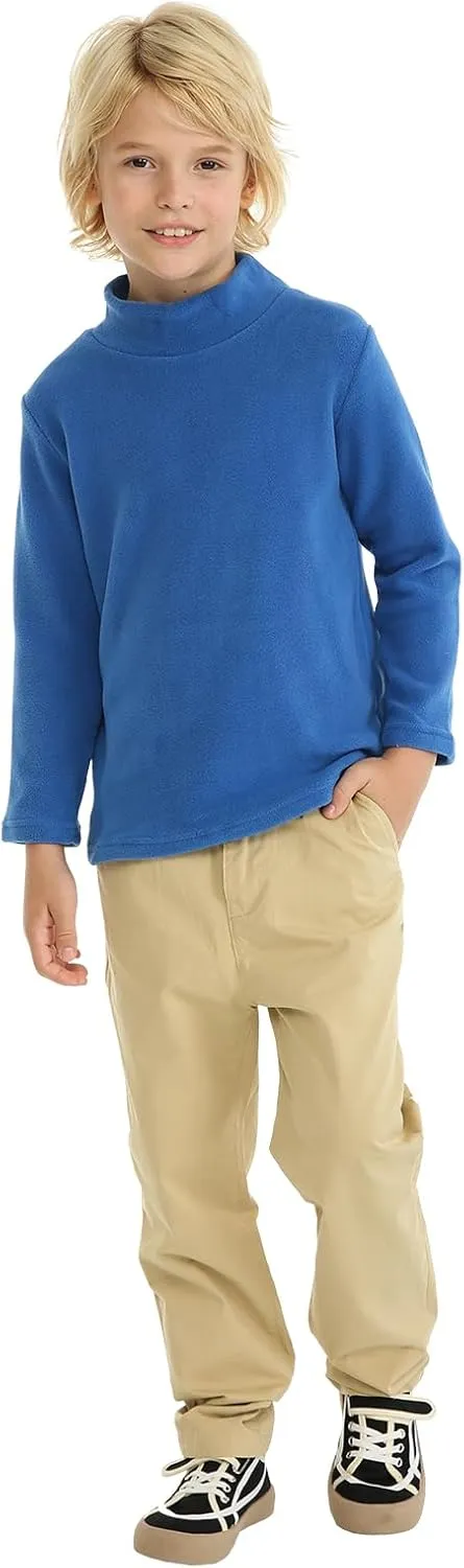 LittleSpring Unisex Kids Polar Fleece Turtleneck Base Top (2-8 Years)