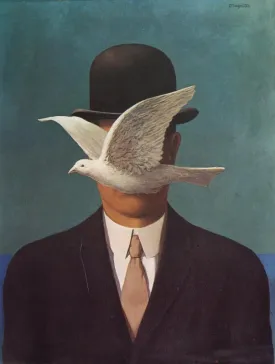 Man In A Bowler Hat (Homme au chapeau melon) – René Magritte Painting – Surrealist Art Painting