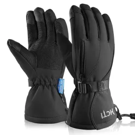 MCTi Waterproof Mens Ski Gloves Winter Warm 3M Thinsulate Snowboard Snowmobile Cold Weather Gloves