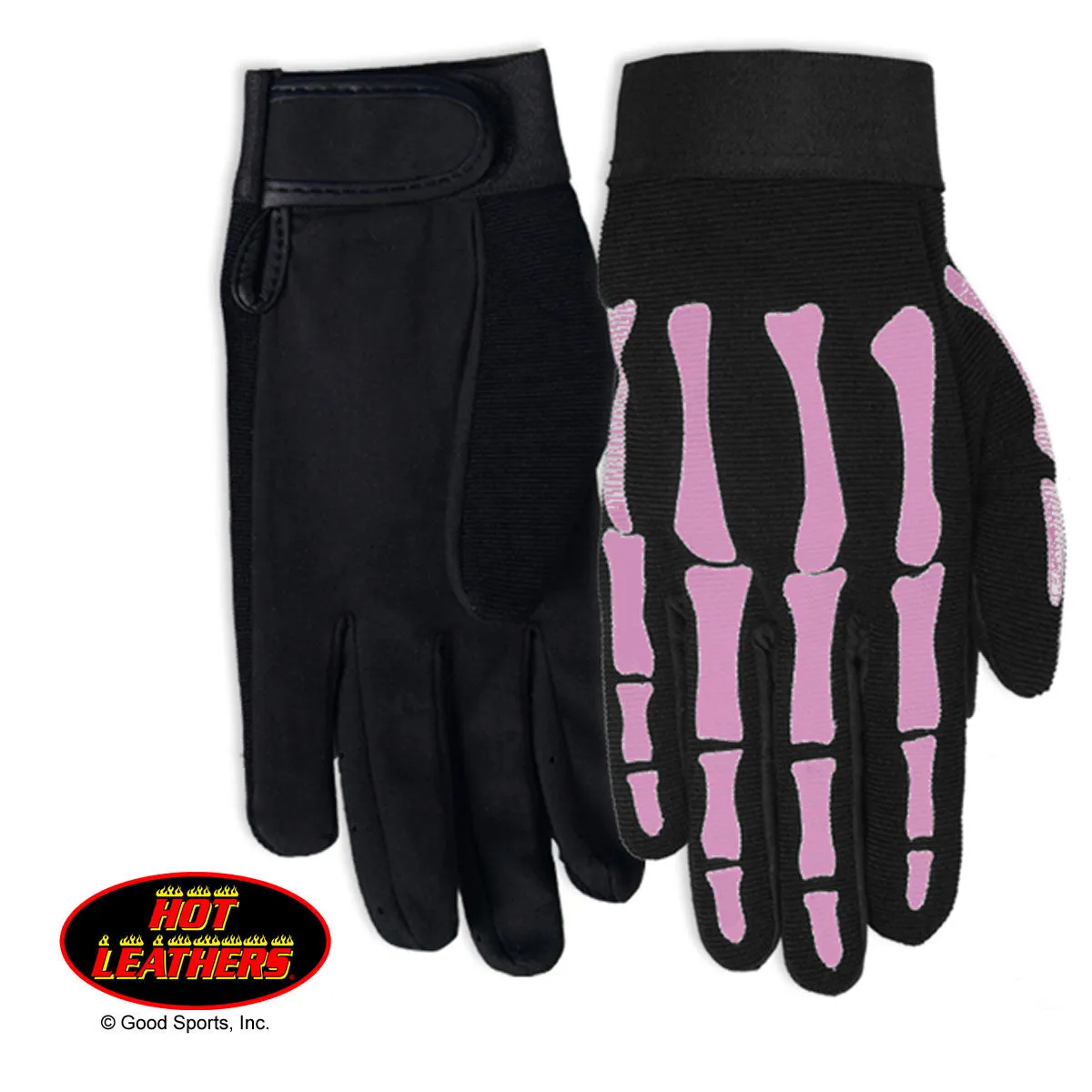 MECHANIC GLOVES - PINK SKELETON