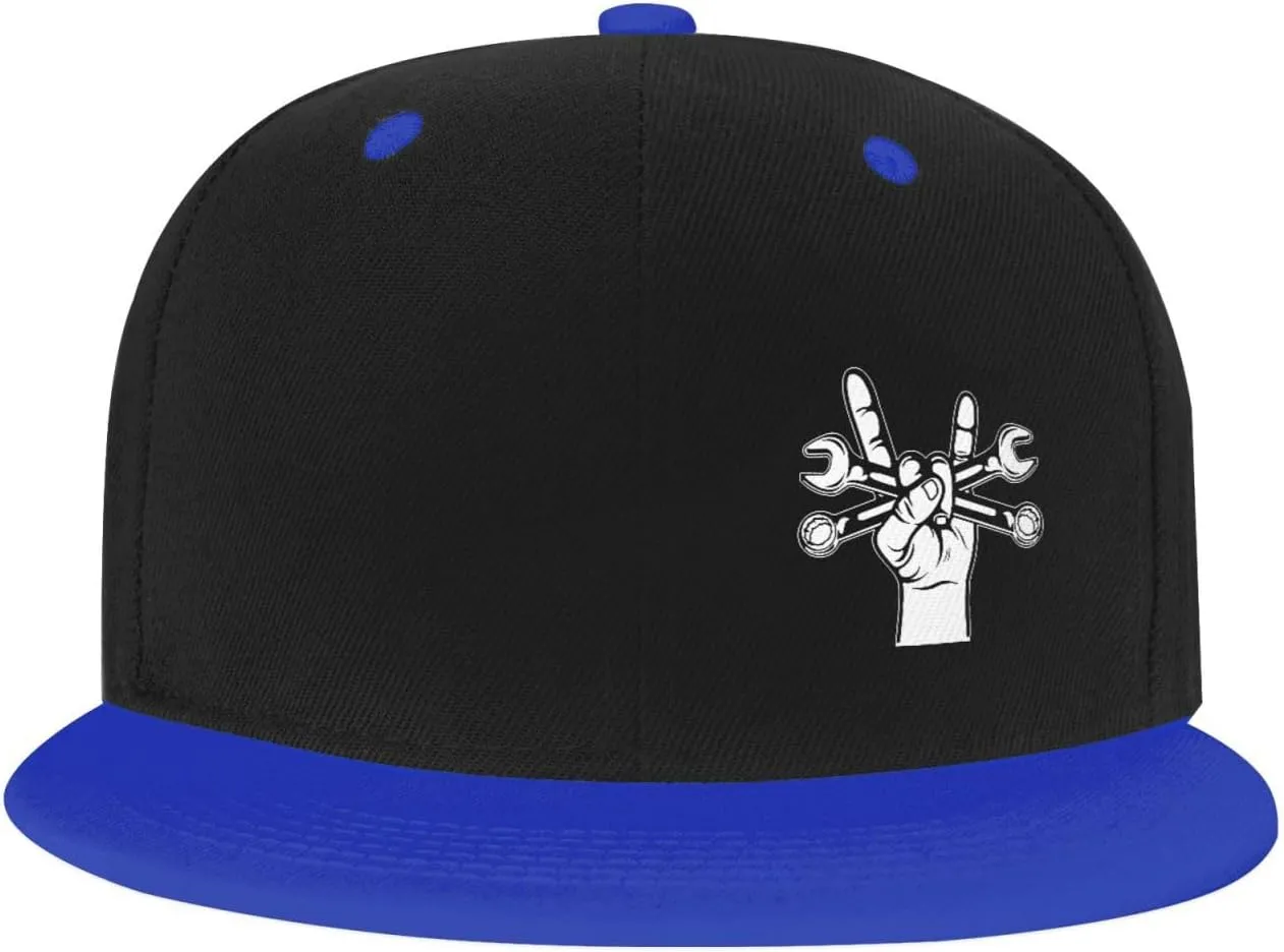 Mechanic Wrenches Hat Funny Snapback Flat Brim Bill Hip Hop Baseball Cap Women Men Gift
