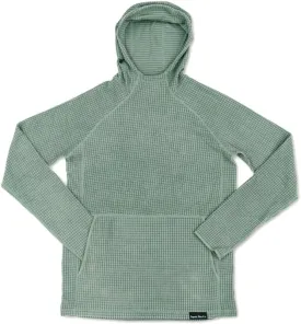 Men's Outdoor Fleece Mid-Layer Grid Hoodie For Hiking Skiing Backpacking