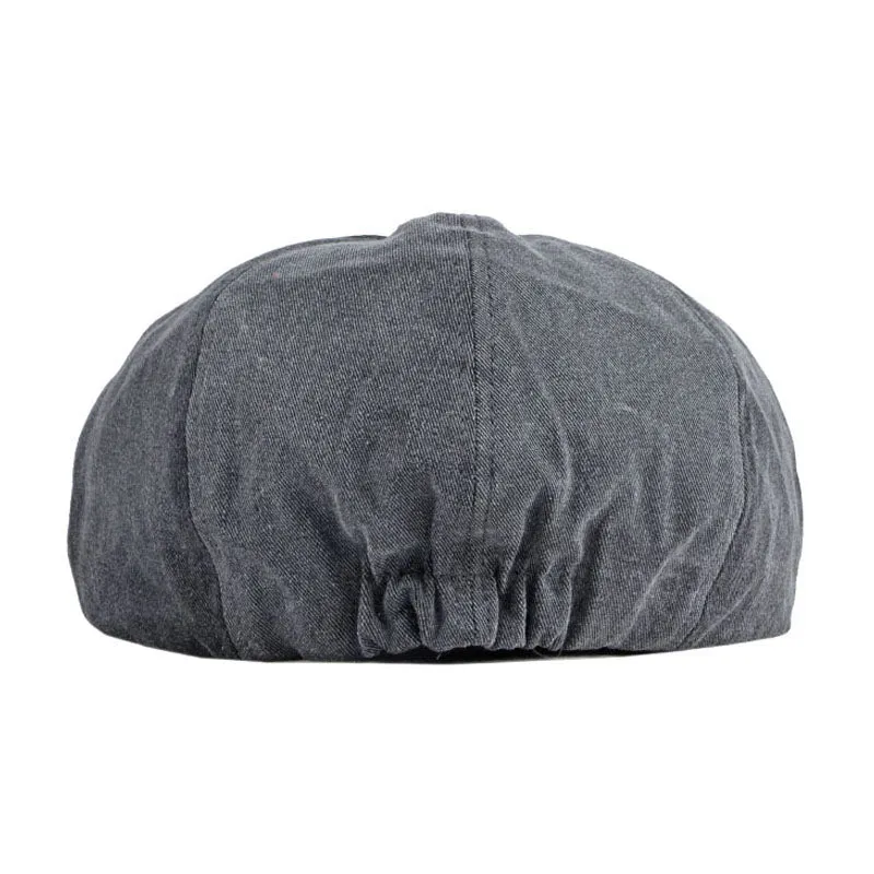 Men's Retro Casual Washed Cotton Newsboy Cap 31367605M